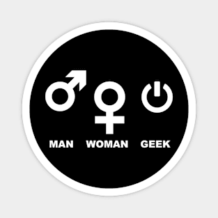 Funny Computer Geek Gender Symbol Magnet